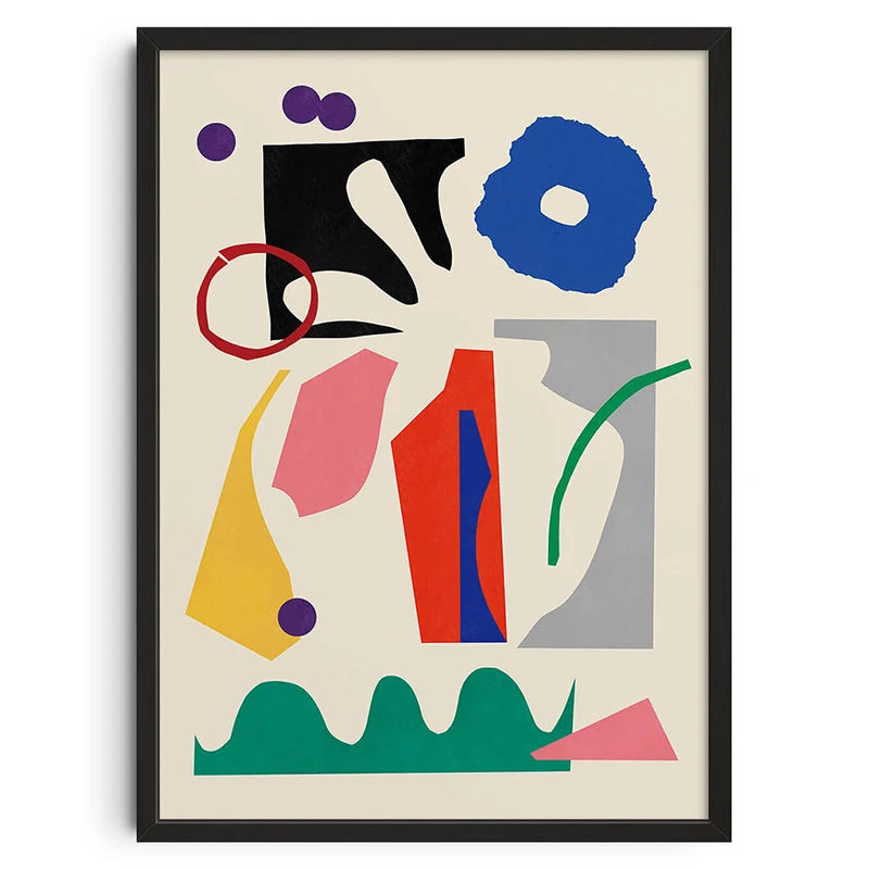 Vintage Abstract  Wall Art | 7.9 - 19.7 in | Mind Maze Poster | Retro Canvas Print | Unframed | Brick by Brick