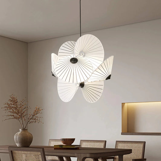 Wabi Sabi Pendant Lamp | 18.1 × 23.6 in | Nordic Fabric Ceiling Light | Vintage Umbrella Design | Brick by Brick