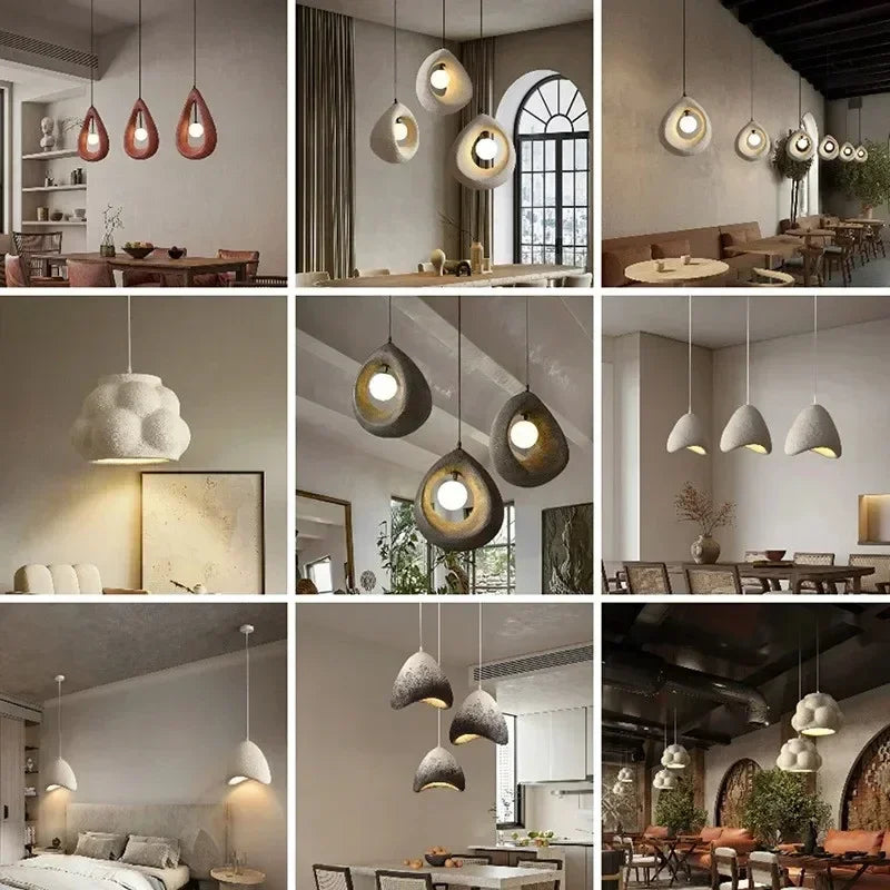 Japanese Wabi Sabi Pendant Light | 7.9 - 15.7 in | Nordic Style Modern Ceiling Lamp | 110–240V | Brick by Brick