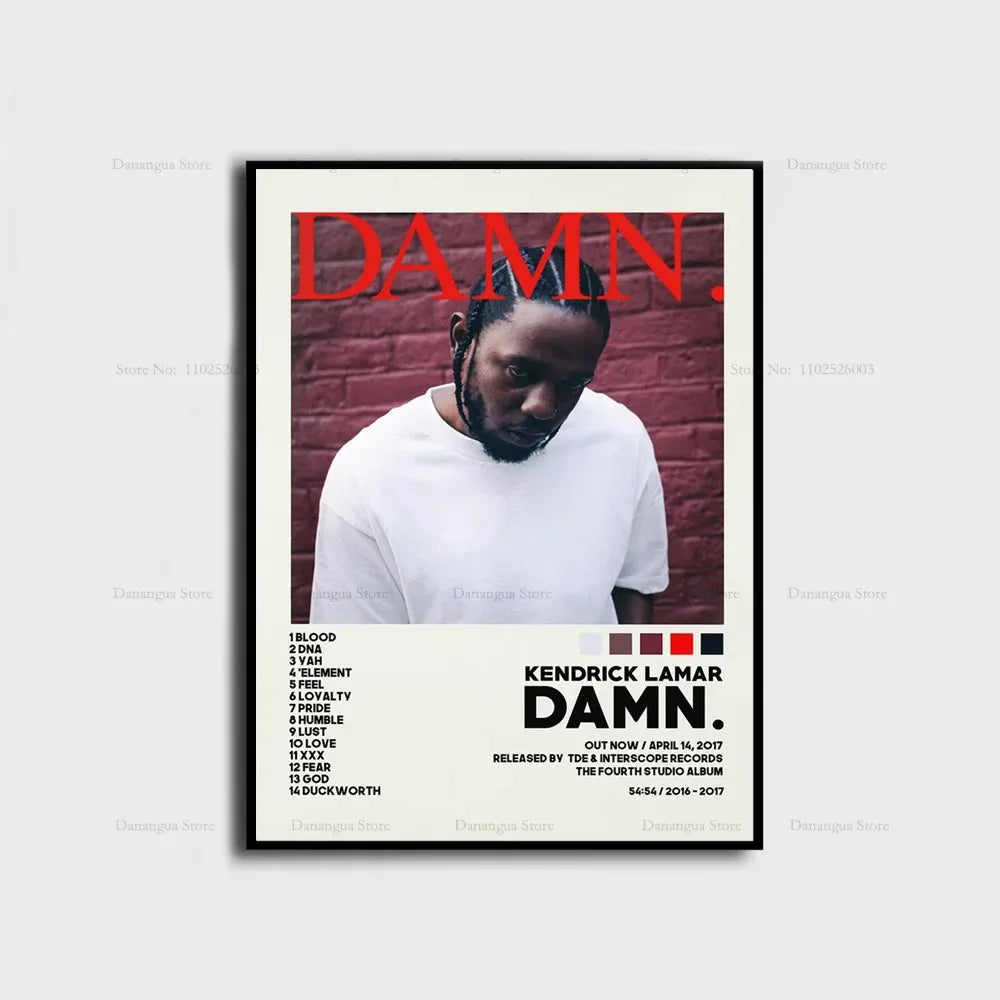 Kendrick Lamar Album Canvas Wall Art | 7.9 - 19.7 in | Good Kid Maad City Poster | Hip Hop Music Decor | Unframed | Brick by Brick