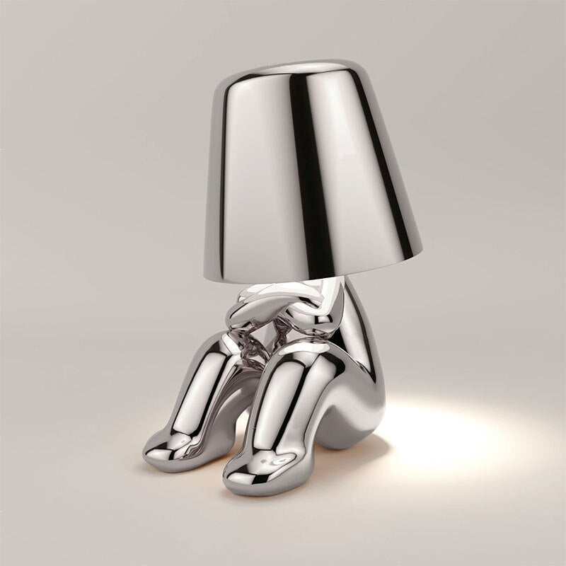 Rechargeable LED Table Lamp | Touch Dimmable, Gold or Silver | Compact Wireless Lighting