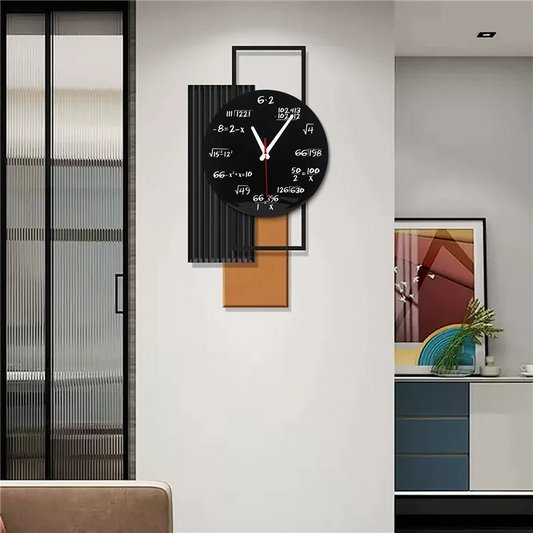 Math Equations Wall Clock | 12" Silent Quartz | Educational Timepiece for Teachers & Math Lovers | Brick by Brick