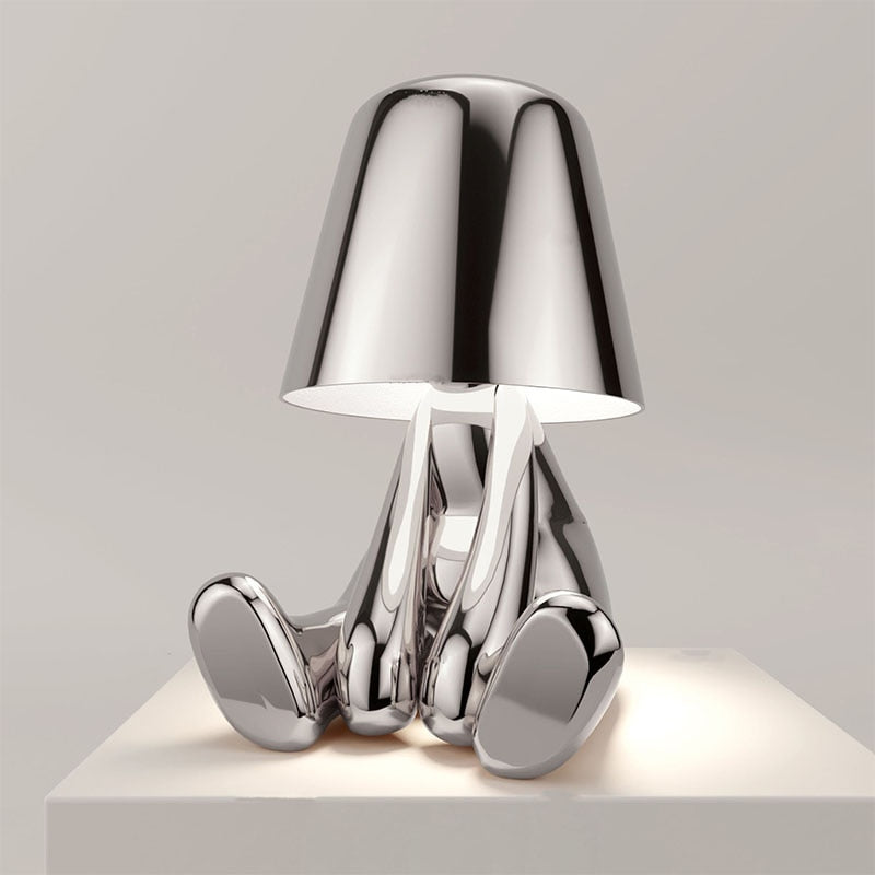 Rechargeable LED Table Lamp | Touch Dimmable, Gold or Silver | Compact Wireless Lighting