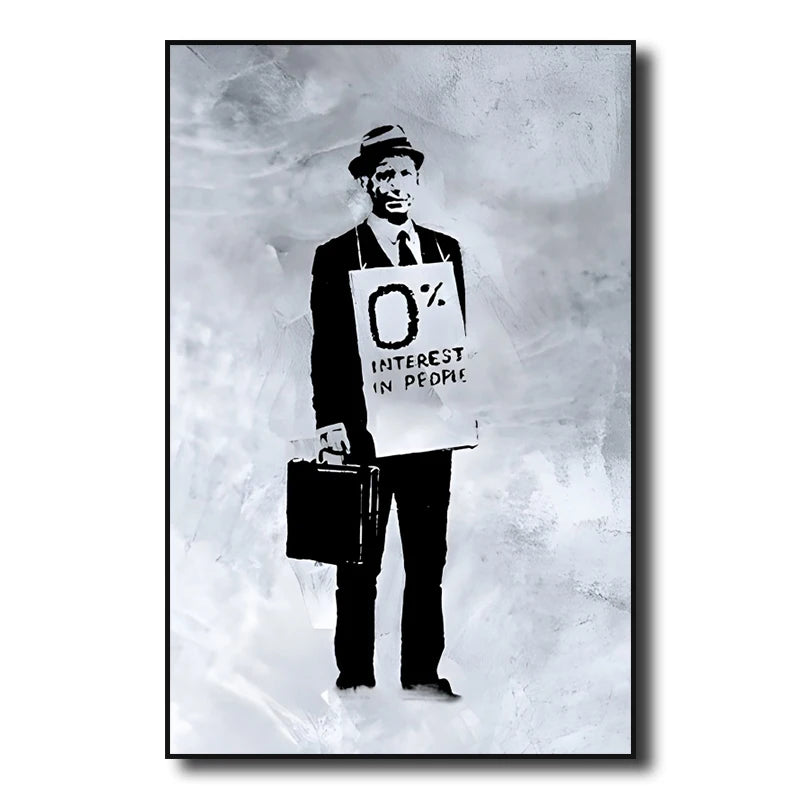 Street Graffiti Wall Art Canvas | 7.9 - 21.7 in | Banksy Girl with Balloon Poster | Modern Abstract Decor | Unframed | Brick by Brick