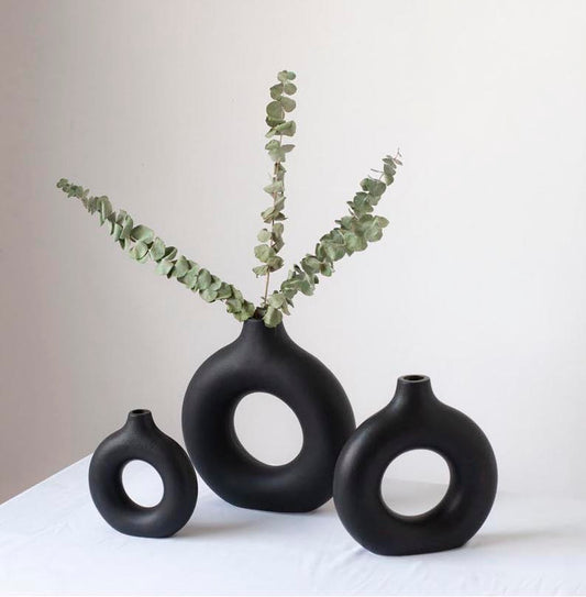 Minimalist Ceramic Vase | Nordic Matte Finish | Eco-Friendly | For Flowers