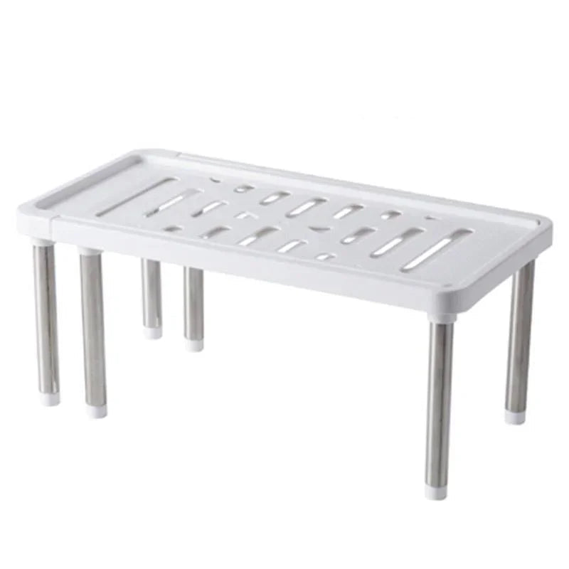 Expandable Shelf Rack | 13.7 × 7 × 6.1 in | Telescopic Storage Rack | Retractable Storage Stand | Anti-Slip Base | Brick by Brick