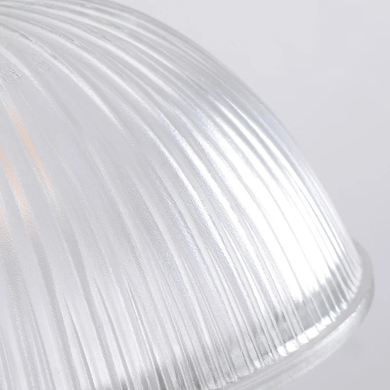 Retro Glass Pendant Light | 7.9in or 9.8in | Nordic Wood Hanging Lamp | Vintage Modern Ceiling Fixture | Brick by Brick