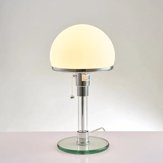 Bauhaus Glass Table Lamp | 7.1 x 14.2 in | Wilhelm Nordic Designer Light | Simple Modern LED Lighting | Brick by Brick