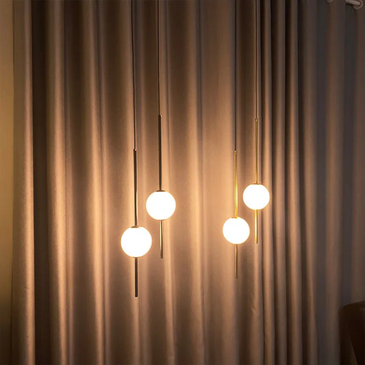 Nordic Glass Ball Pendant Light | Dia 4.7in | Minimalist LED Hanging Lamp | Modern Indoor Lighting | Brick by Brick