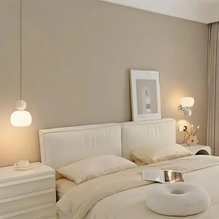 Art Deco Pendant Lamp | 1 - 3 Heads | Cream Finish | Modern Bauhaus Style | G9 Bulb Compatible | Brick by Brick