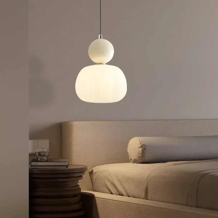 Art Deco Pendant Lamp | 1 - 3 Heads | Cream Finish | Modern Bauhaus Style | G9 Bulb Compatible | Brick by Brick