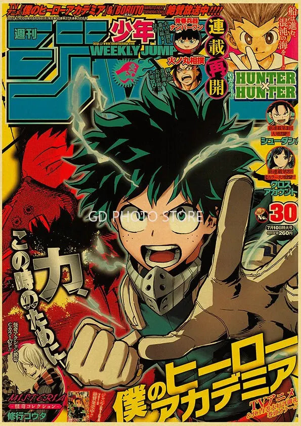 Anime Wall Art Collection | 7.9 - 19.7 in | Kraft Paper Canvas Prints | Chainsaw Man, Attack on Titan, Haikyuu | Unframed | Brick by Brick