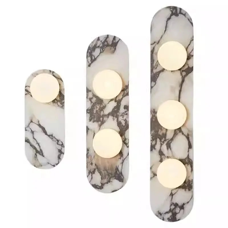 Modern Wall Sconce | 4.72 in | Stone & Marble LED Lamp | Indoor Lighting | Brick by Brick