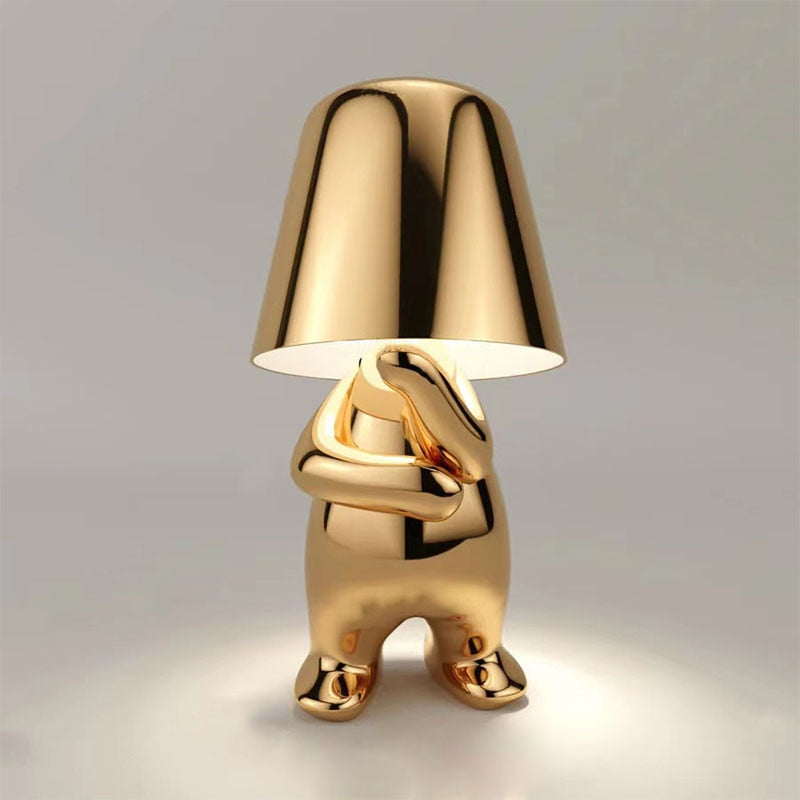 Rechargeable LED Table Lamp | Touch Dimmable, Gold or Silver | Compact Wireless Lighting