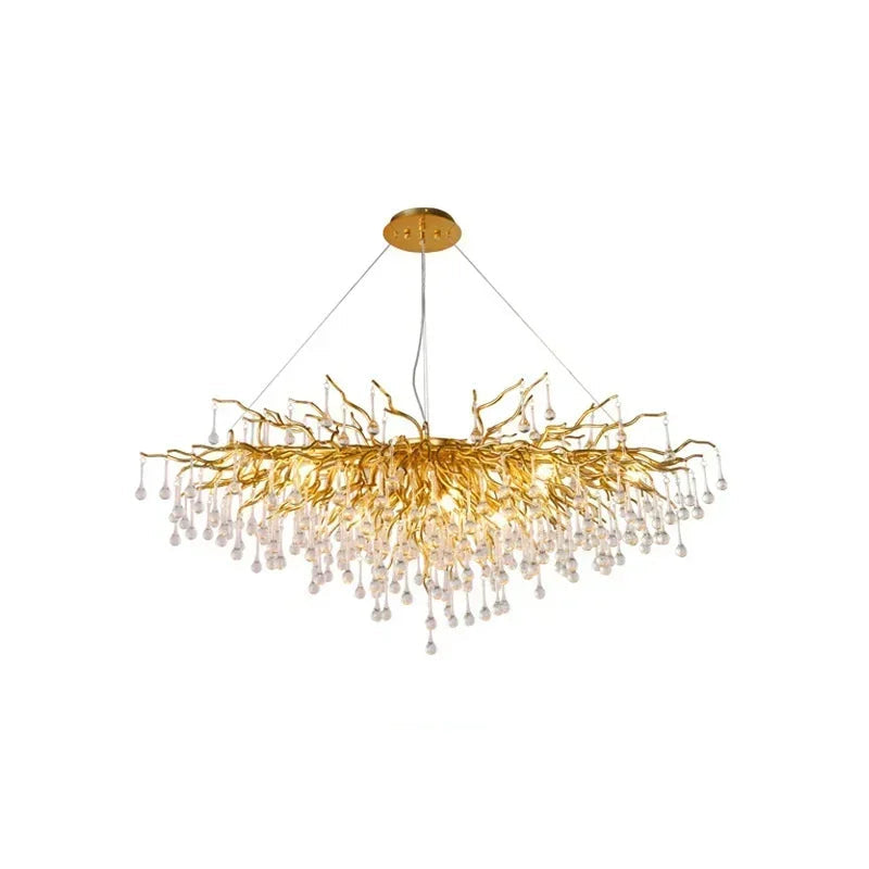 American Crystal Pendant Chandelier | D15.7- 47.2 in & L39.4-70.9 in | Modern Luxury Ceiling Light | Brick by Brick