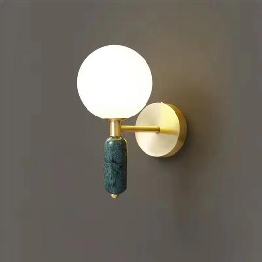 Modern Wall Light | Frosted Glass Shade | LED Up & Down Accent Light for Home Interiors | Brick by Brick