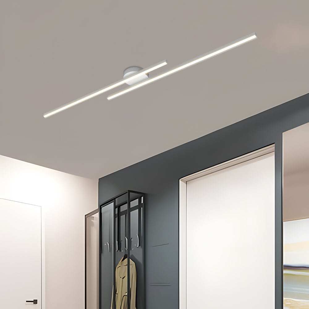 Sleek Aluminium LED Ceiling Light | Modern Flush Mount Fixture | Living Room & Bedroom | 60/90/120 cm | Brick by Brick London 12
