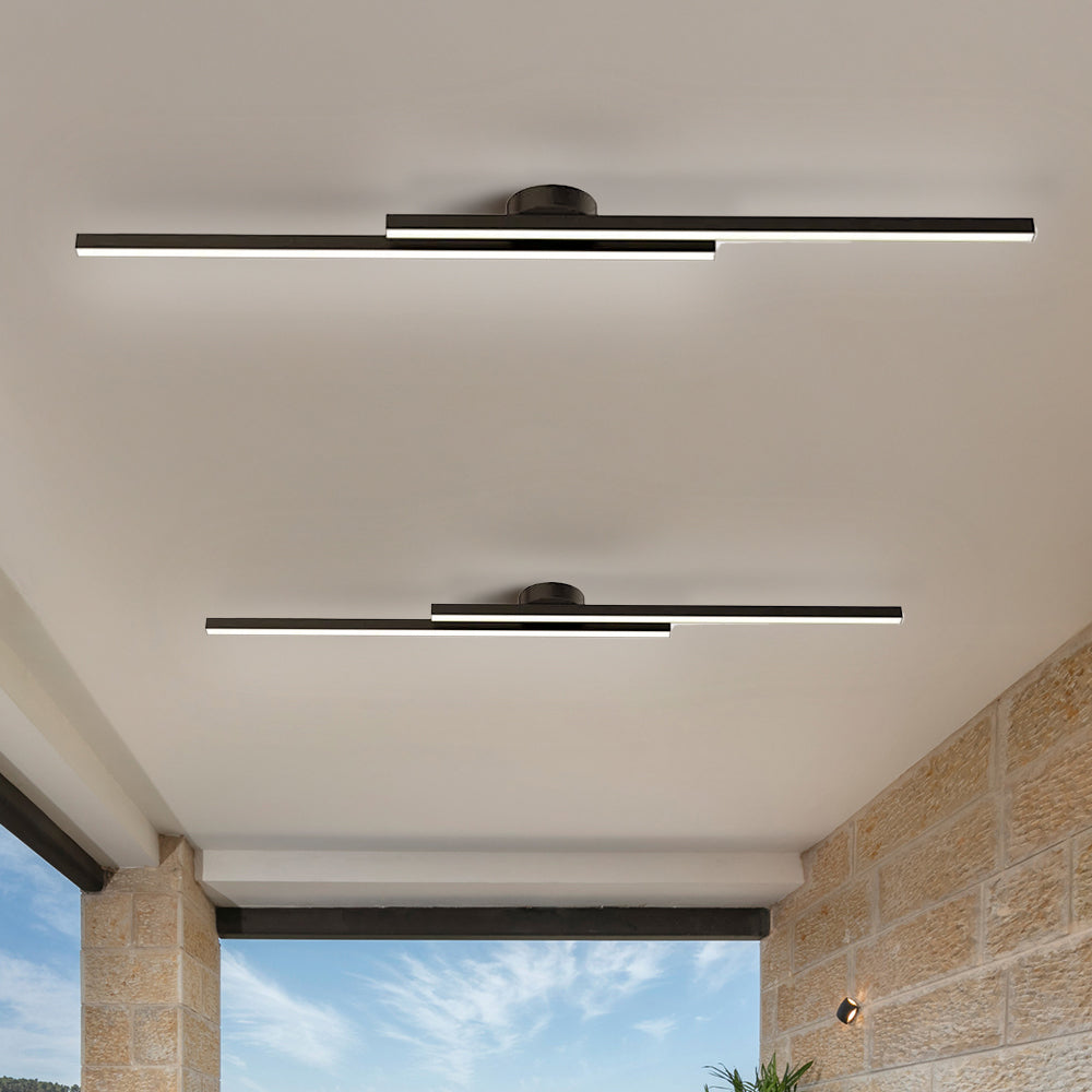 Sleek Aluminium LED Ceiling Light | Modern Flush Mount Fixture | Living Room & Bedroom | 60/90/120 cm | Brick by Brick London 2