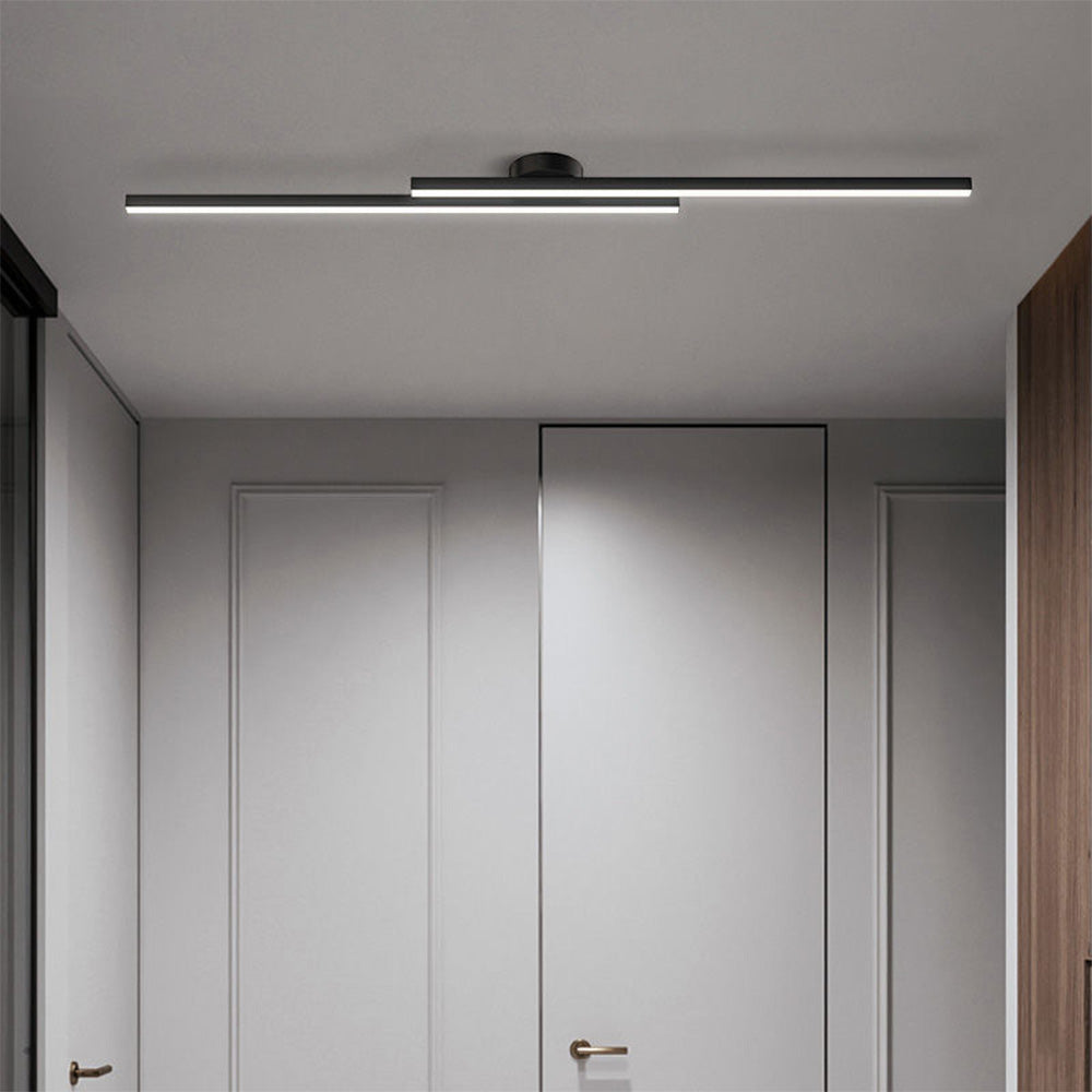 Sleek Aluminium LED Ceiling Light | Modern Flush Mount Fixture | Living Room & Bedroom | 60/90/120 cm | Brick by Brick London 5