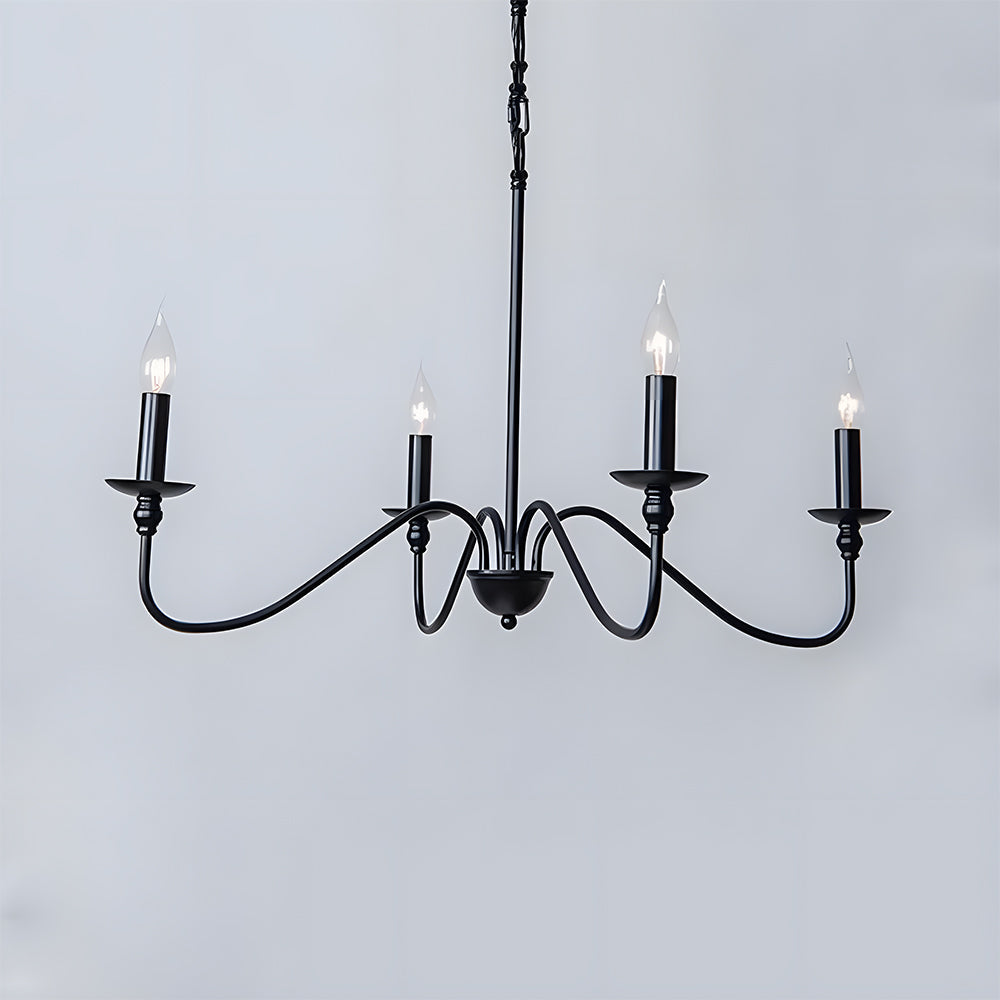 Sleek Modern Iron Pendant Light | Black Pendant Light for Kitchen | 38cm Height, 88cm Diameter | Brick by Brick London 0