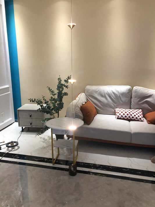 Soreluna Black Floor Lamp | Modern Standing Lamp for Living Room | Adjustable Height, Integrated LED | Brick by Brick London 1