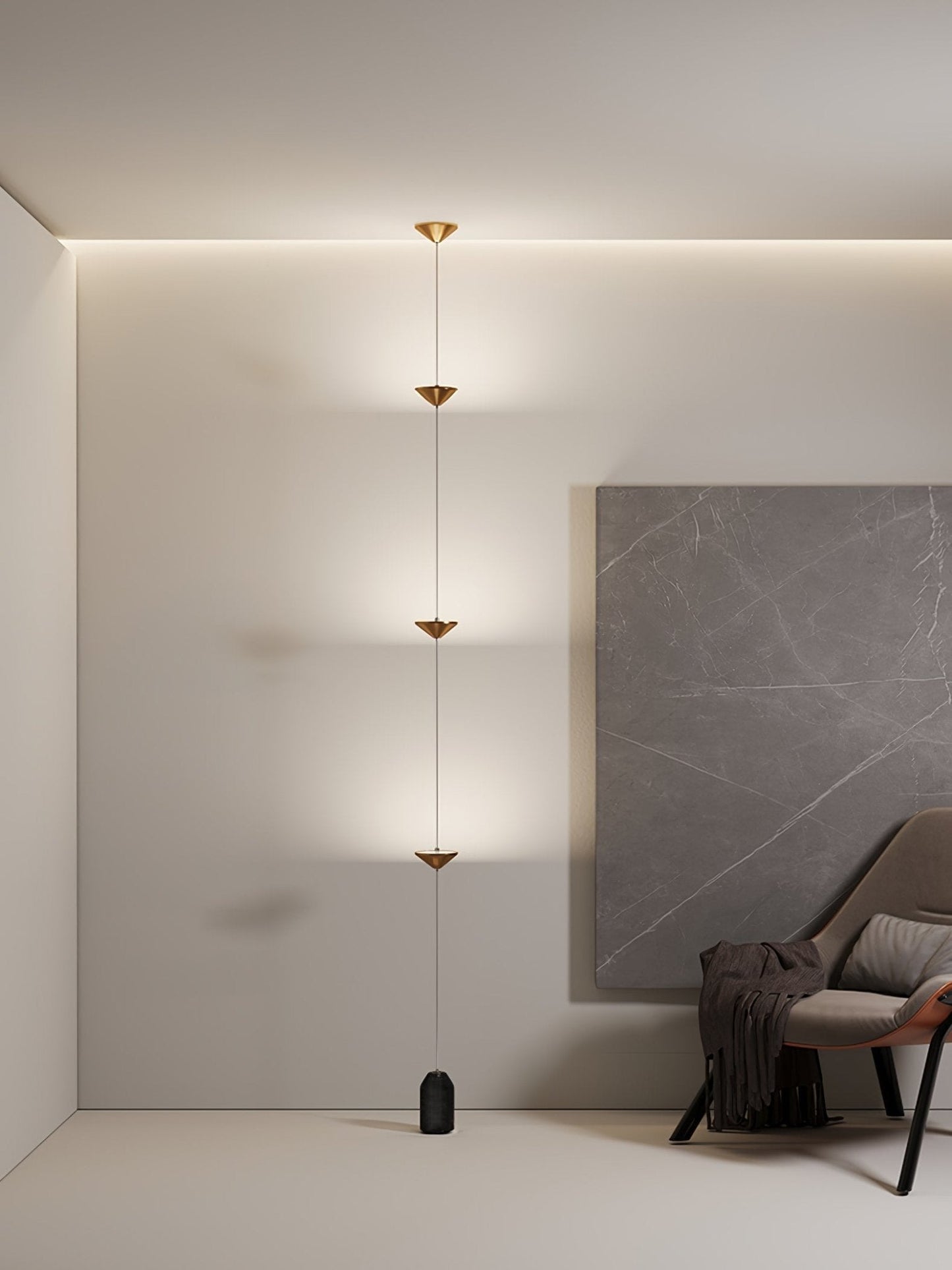 Soreluna Black Floor Lamp | Modern Standing Lamp for Living Room | Adjustable Height, Integrated LED | Brick by Brick London 8