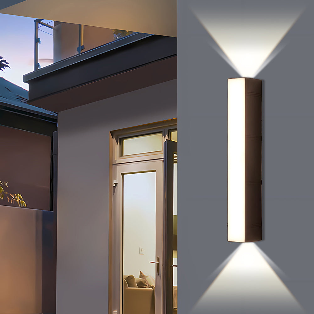 LED Outdoor Wall Light | 6.1–23.6 x 2.7 in | Sleek Long Tube Design | IP54 Rated Waterproof Fixture | Brick by Brick