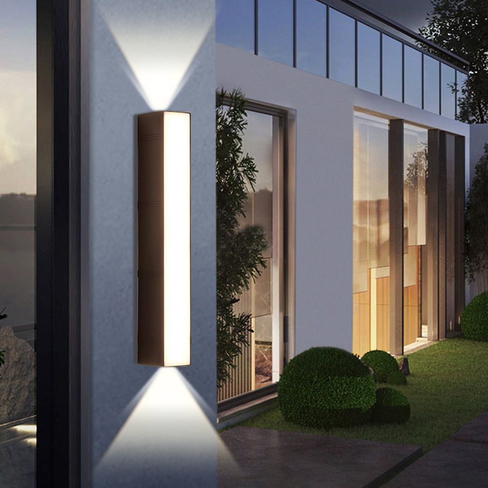 LED Outdoor Wall Light | 6.1–23.6 x 2.7 in | Sleek Long Tube Design | IP54 Rated Waterproof Fixture | Brick by Brick