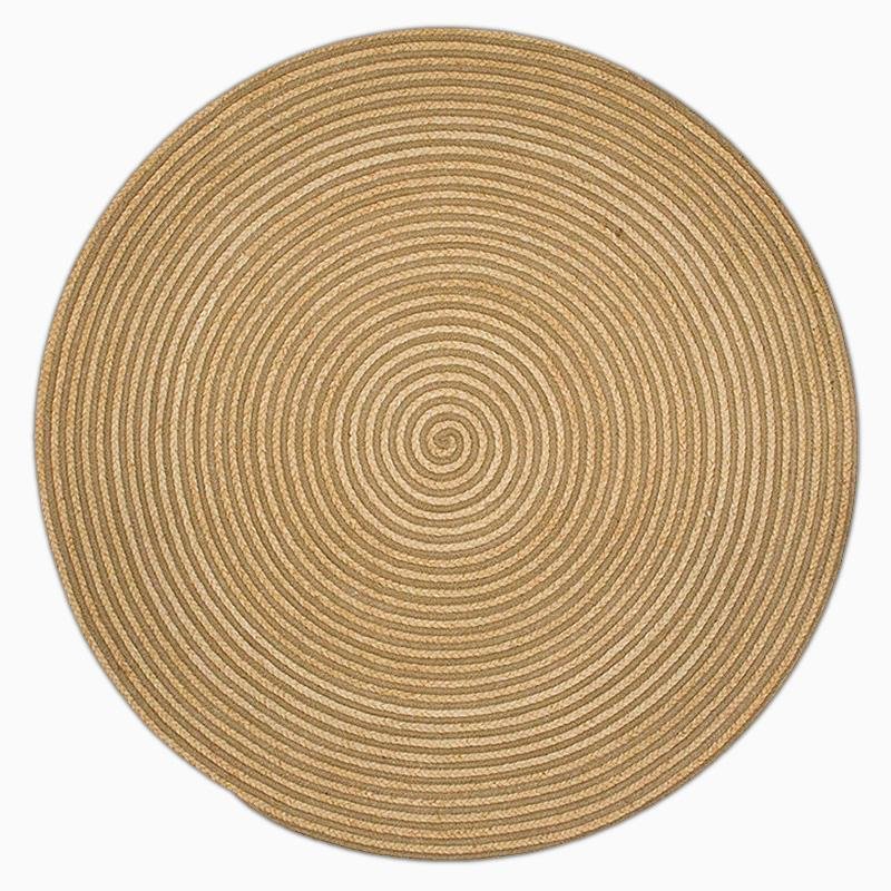 Small Round Hemp Rug | Dia 39 or 47 in | Cozy Burlywood | Durable Area Rug | Brick by Brick