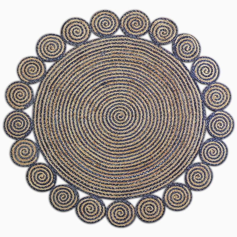 Modern Denim Rug | D47-59 in | Rectangle & Round Options | Durable & Stylish | Brick by Brick