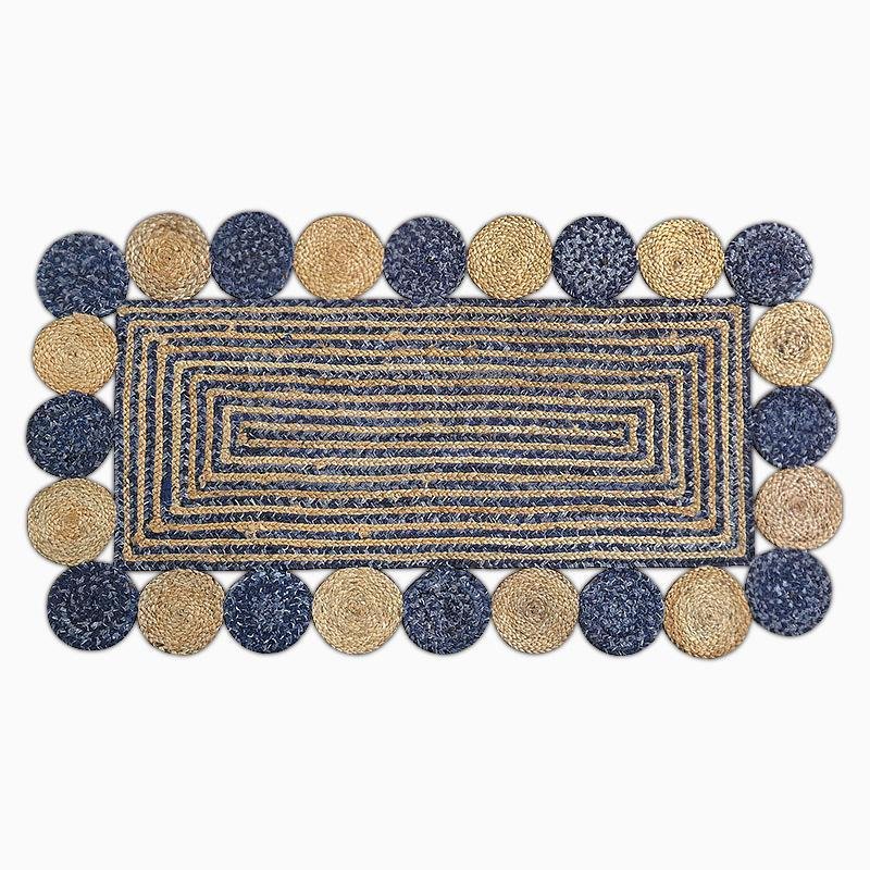 Modern Denim Rug | D47-59 in | Rectangle & Round Options | Durable & Stylish | Brick by Brick