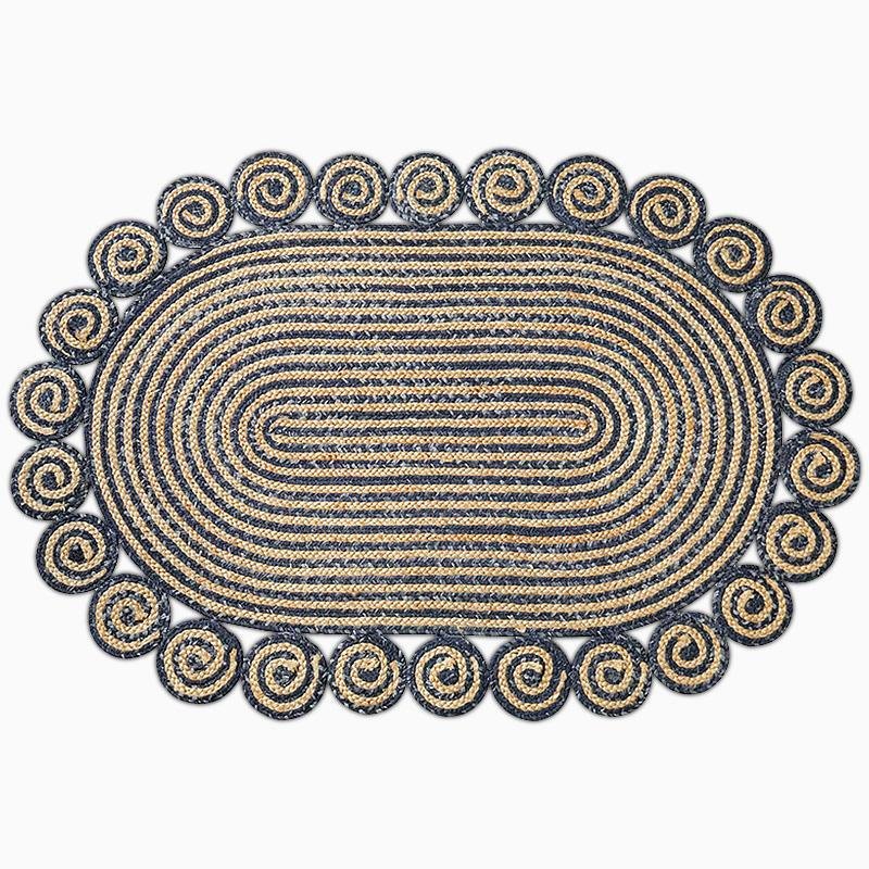 Modern Denim Rug | D47-59 in | Rectangle & Round Options | Durable & Stylish | Brick by Brick