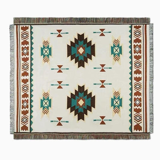 Multicolor Cotton Outdoor Rug | 50"–60" Sizes | Rectangular Patio Rug | Vibrant Design | Brick by Brick