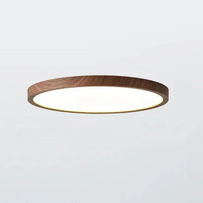 Ultrathin Ceiling Light | 11.8 or 15.7 in | LED Fixture | Walnut Finish | 3 Light Modes | Brick by Brick