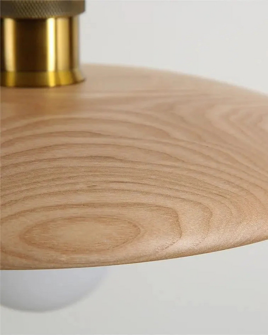 Ceiling Pendant Light | Slim Wood Shade | Japandi Zen | Minimalist Design