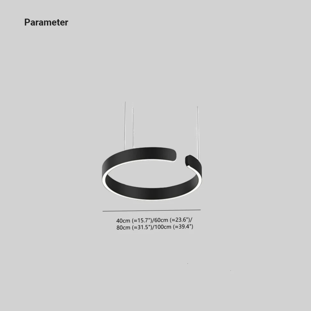 Gold LED Pendant Light | Dimmable Warm Lighting | Round Metal & Acrylic Design | 2 Sizes