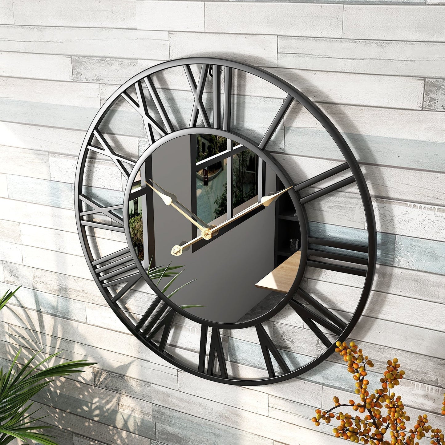 Vintage Large Wall Clock 39cm | Silent Sweep Movement | Elegant Metal & Mirror Decor | Brick by Brick London
Large Vintage Wall Clock | 39cm Metal & Mirror | Silent Movement for Home Decor | Brick by Brick London 5