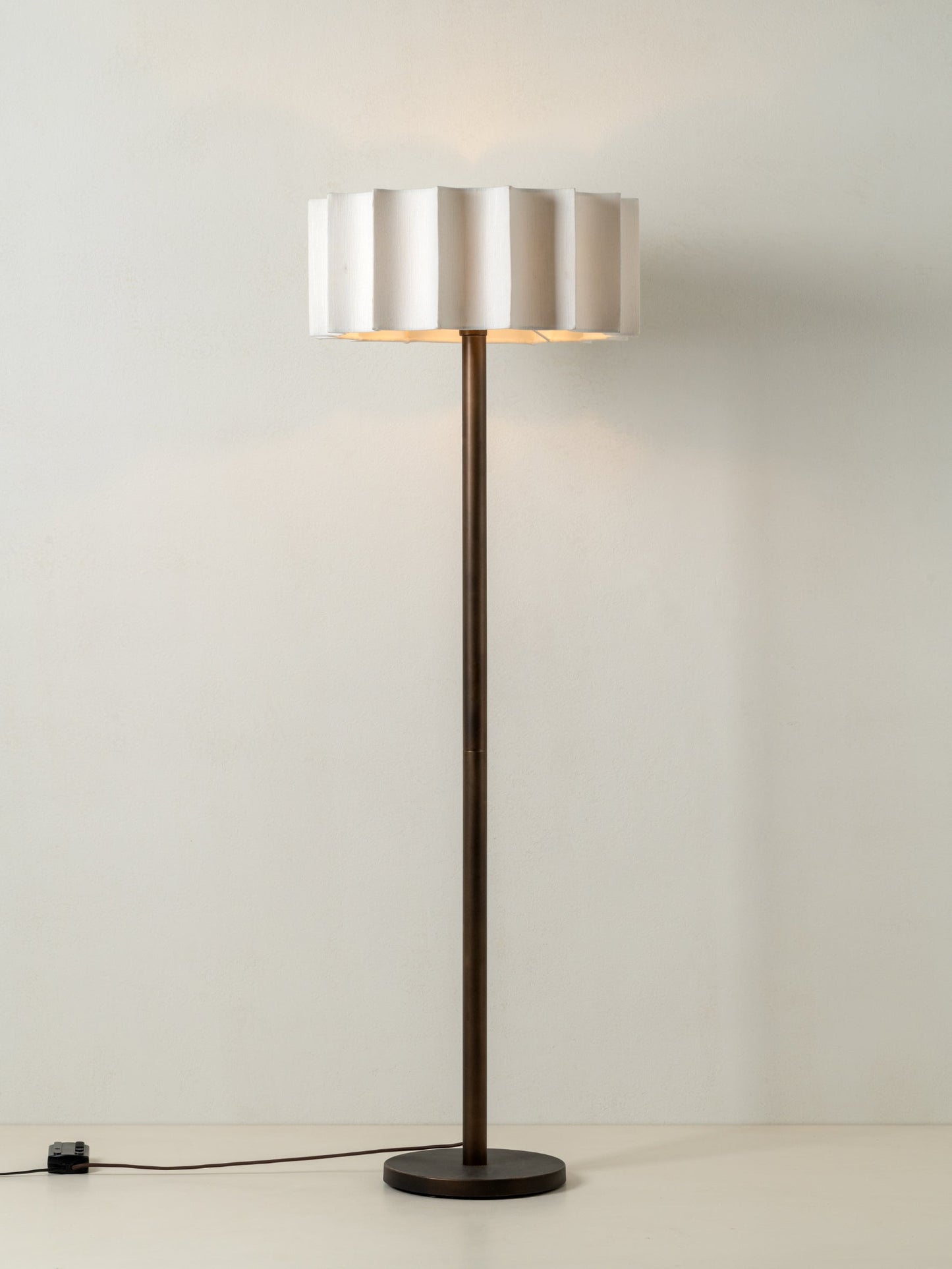 Viotti Floor Lamp | Elegant Lighting | Inverted Scallop Shade | Dark Bronze Base | Brick by Brick London 2