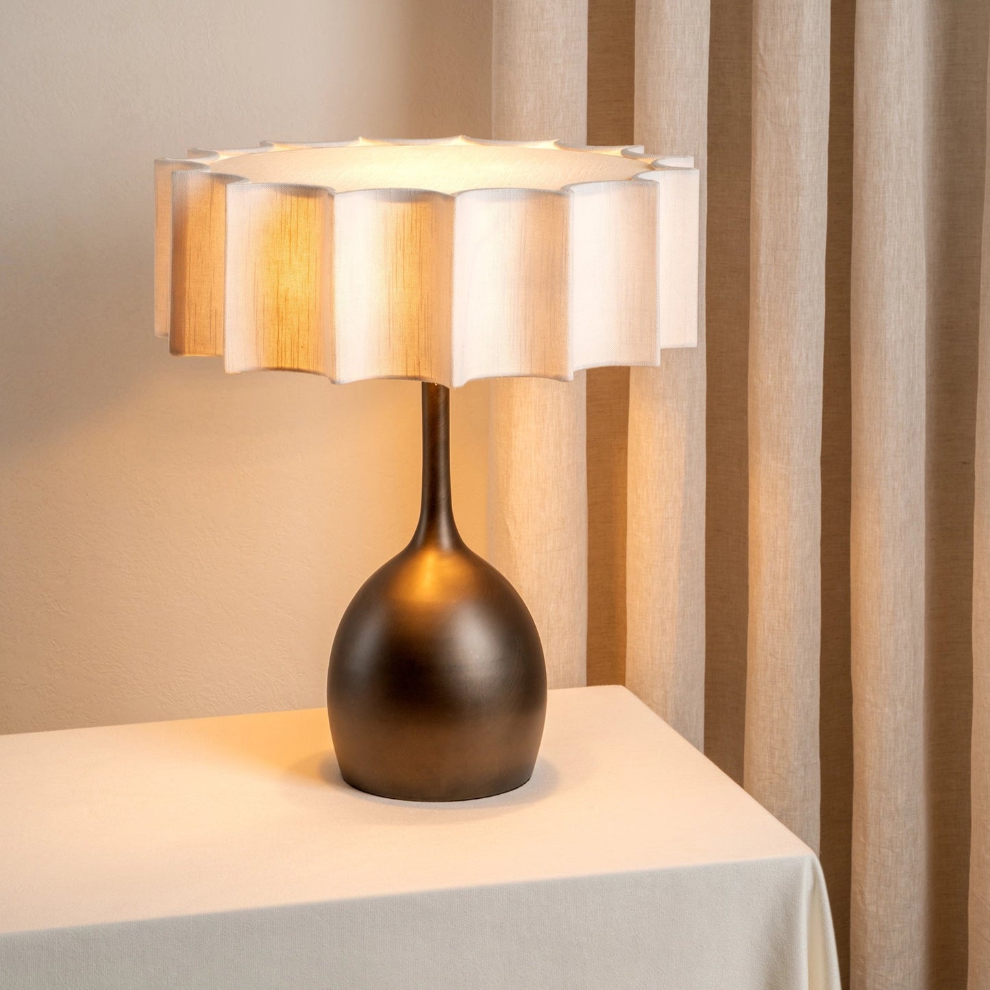 Viotti Table Lamp Bronze | Elegant Lighting | Linen Shade | Home Decor | Brick by Brick London 2