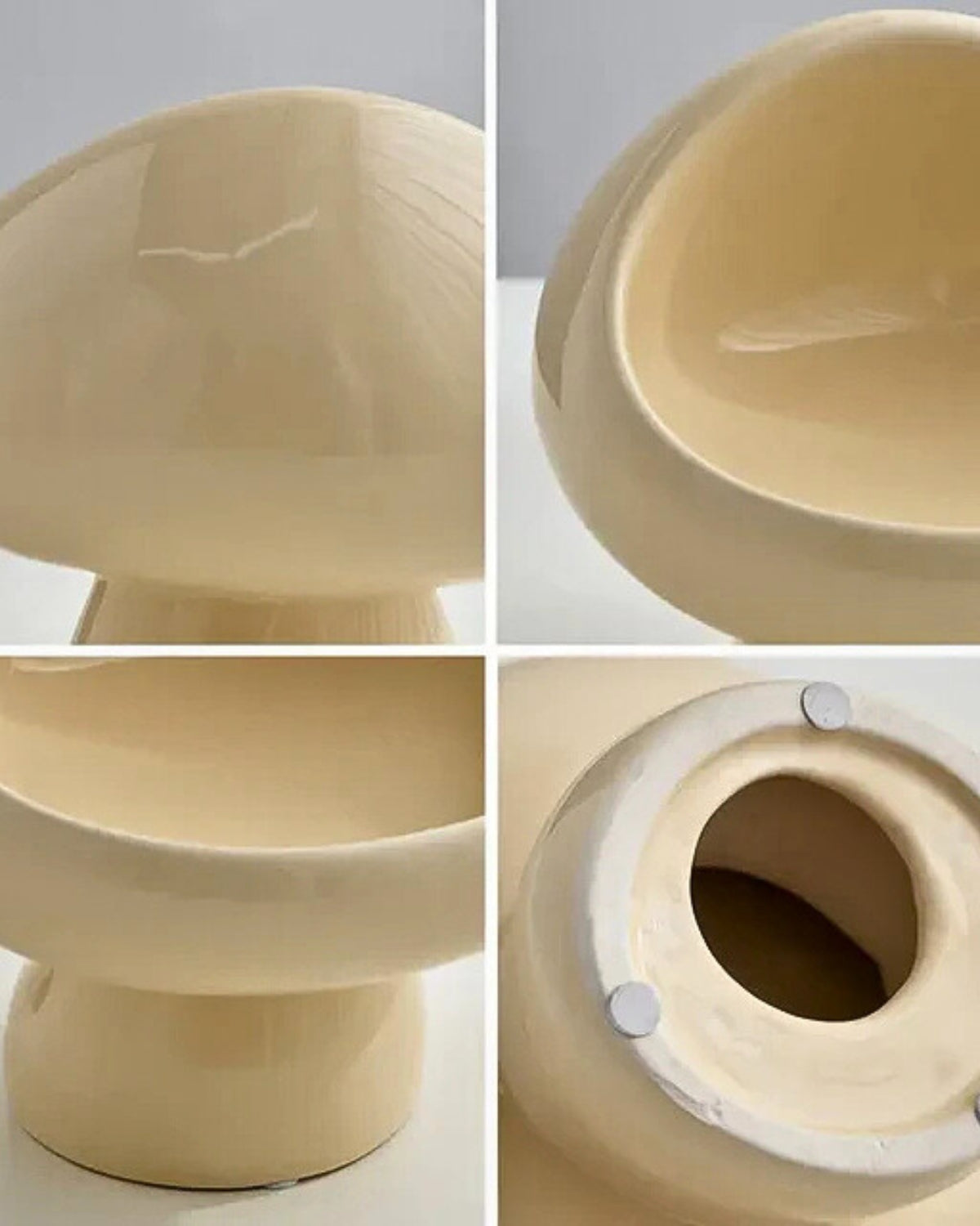Ceramic Storage Bowl | 5.9 x 6.1 x 6 in | Vanity Organizer | Mushroom Silhouette | Modern Decor | Brick by Brick