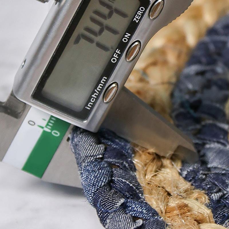 Modern Denim Rug | D47-59 in | Rectangle & Round Options | Durable & Stylish | Brick by Brick