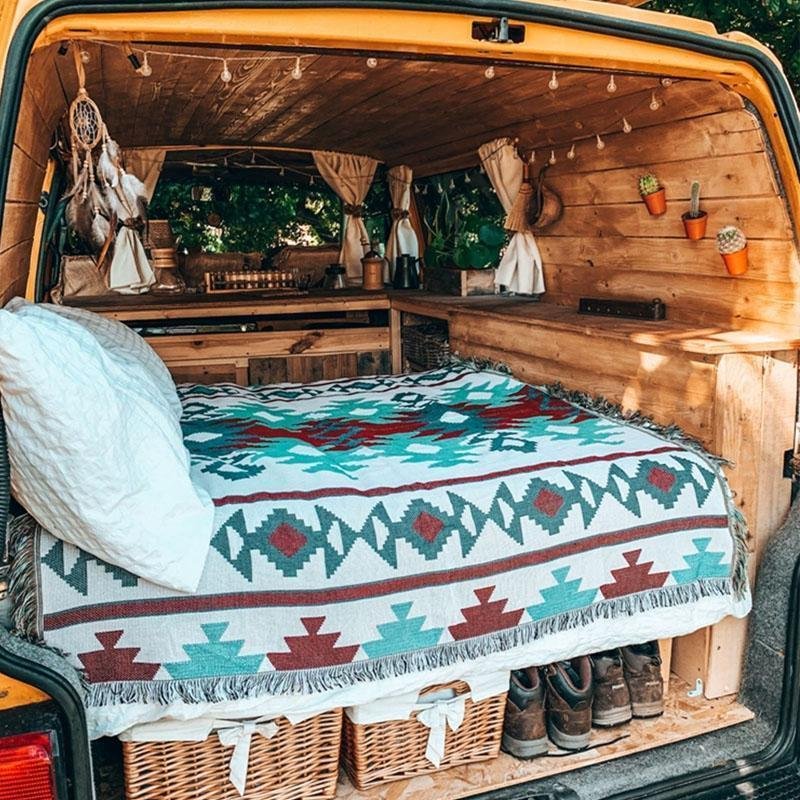 Multicolor Cotton Outdoor Rug | 50"–60" Sizes | Rectangular Patio Rug | Vibrant Design | Brick by Brick