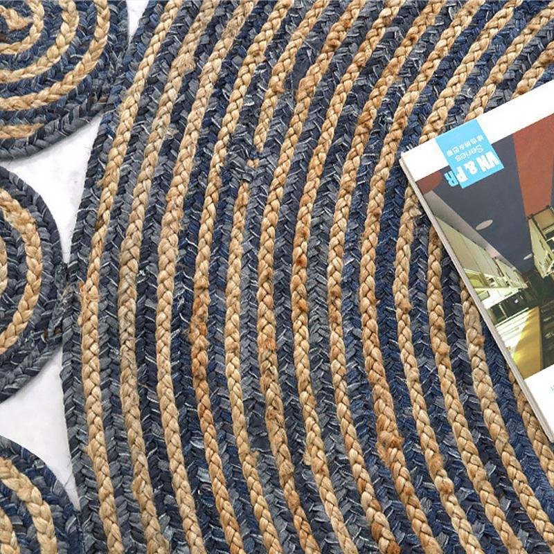 Modern Denim Rug | D47-59 in | Rectangle & Round Options | Durable & Stylish | Brick by Brick