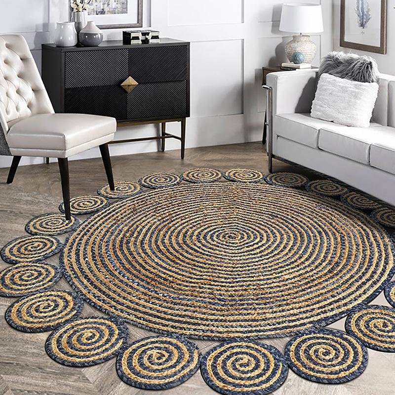 Modern Denim Rug | D47-59 in | Rectangle & Round Options | Durable & Stylish | Brick by Brick