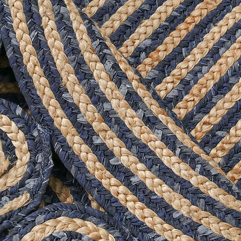 Modern Denim Rug | D47-59 in | Rectangle & Round Options | Durable & Stylish | Brick by Brick