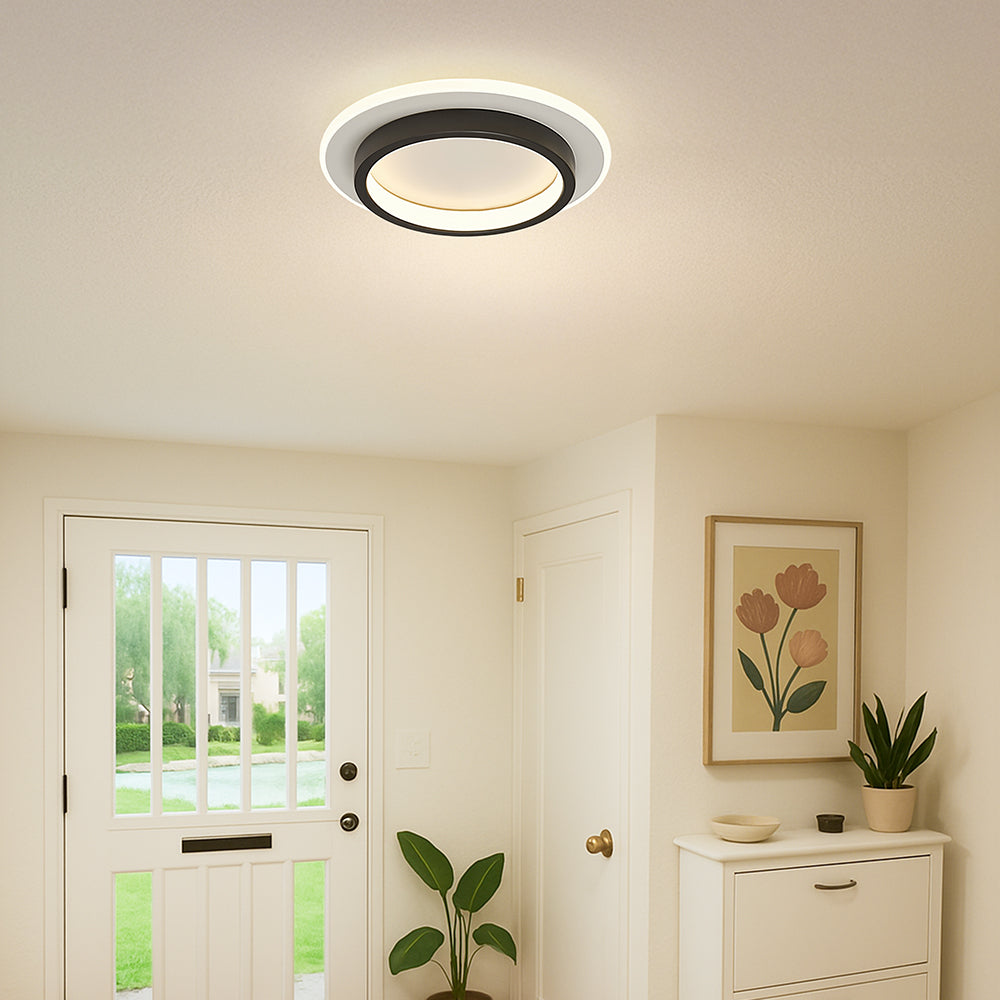Sleek LED Hallway Ceiling Lamp | 8.3" or 9.4" Metal & Acrylic Fixture | Energy-Saving | Brick by Brick