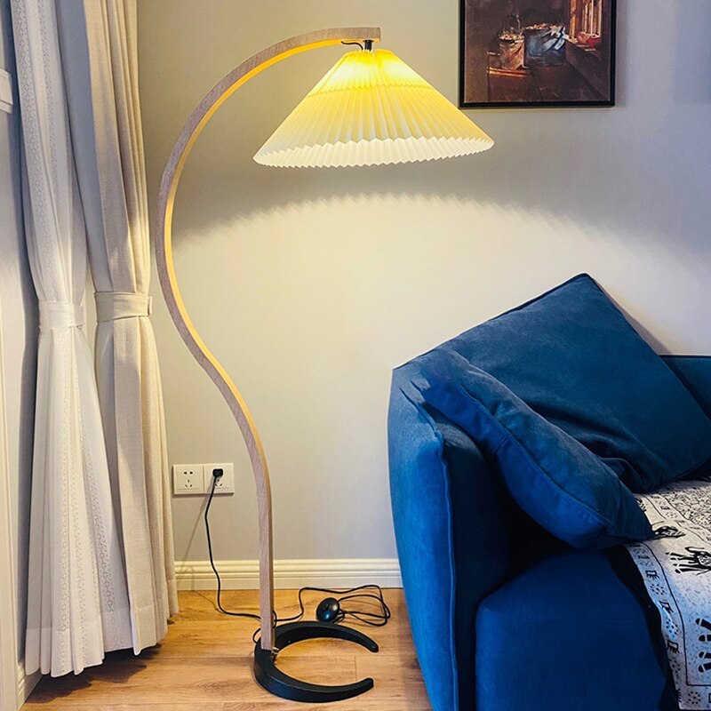Modern Fabric Shade LED Floor Lamp | `12.6 x 20.5 x 59 in | 12W Energy-Efficient Lighting | Brick by Brick