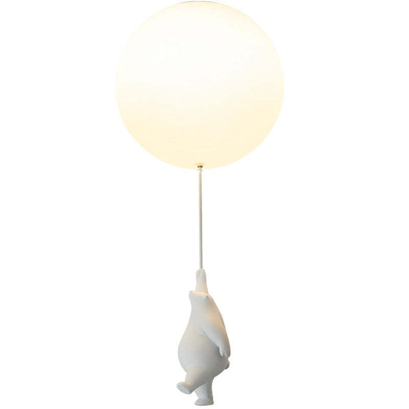 Kids LED Flush Mount Ceiling Light | H5.9 - 7.6 in | Bear Balloon Design | Resin & Acrylic | Warm Glow | Indoor | Brick by Brick