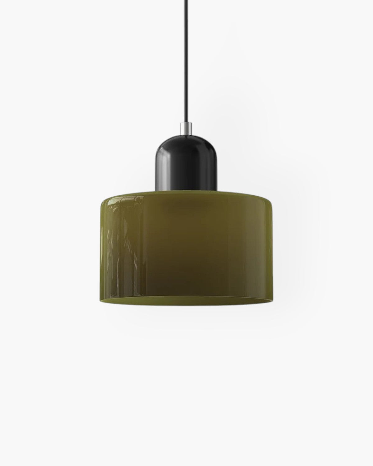 Formiva Pendant Light | Retro Modern Glass Shade | Ambient E26 Lighting | Hardwired Ceiling Fixture