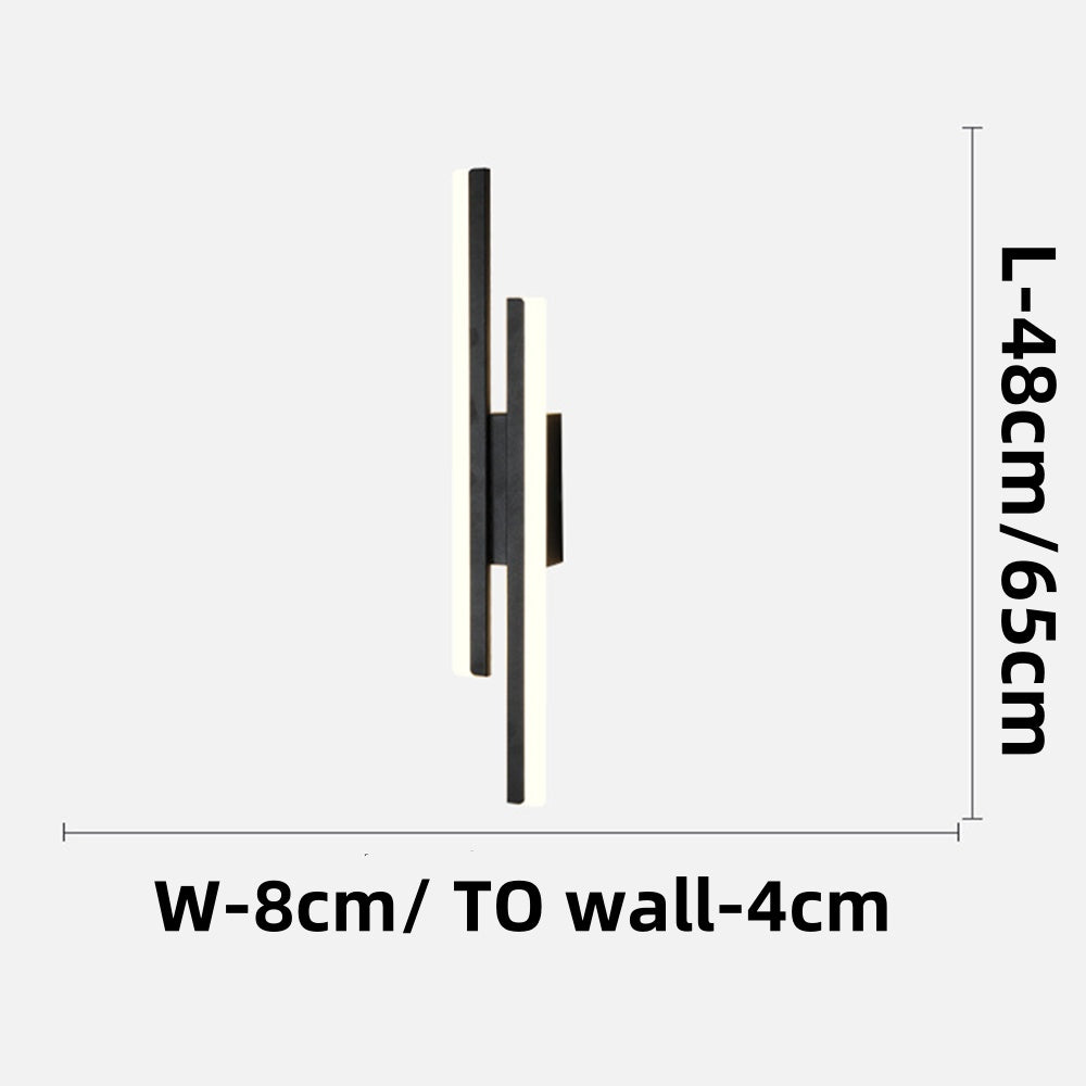 Acrylic LED Wall Light | Living Room | Metal-Acrylic | 18.9" Fixture | Brick by Brick